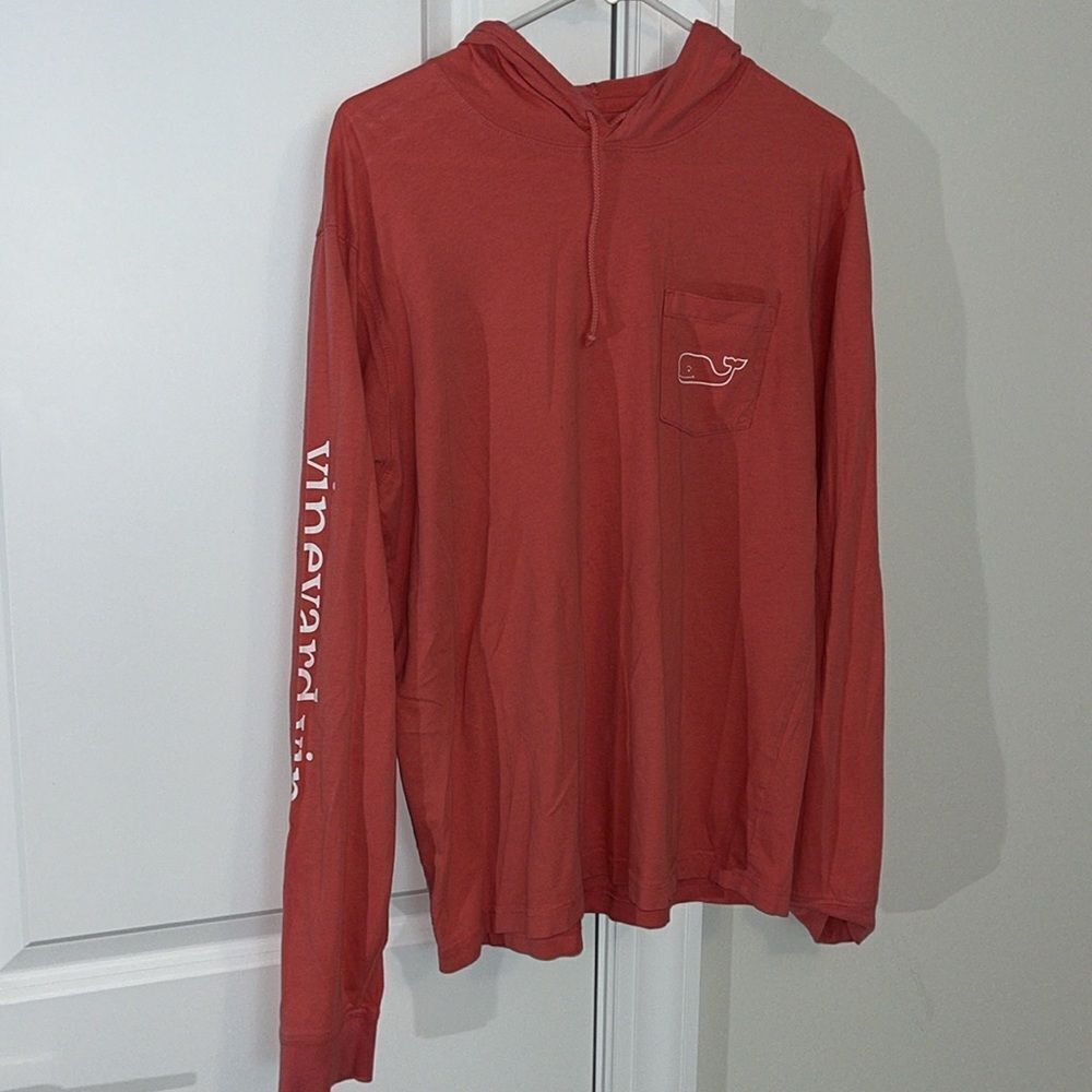 Pink Mauve Vineyard Vines thin hooded hoodie boat sailing whale sweatshirt S